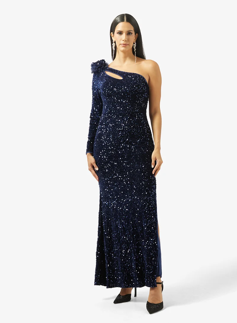 Ella Limited Edition  One Shoulder Shimmer Dress for Women | Best Price UAE